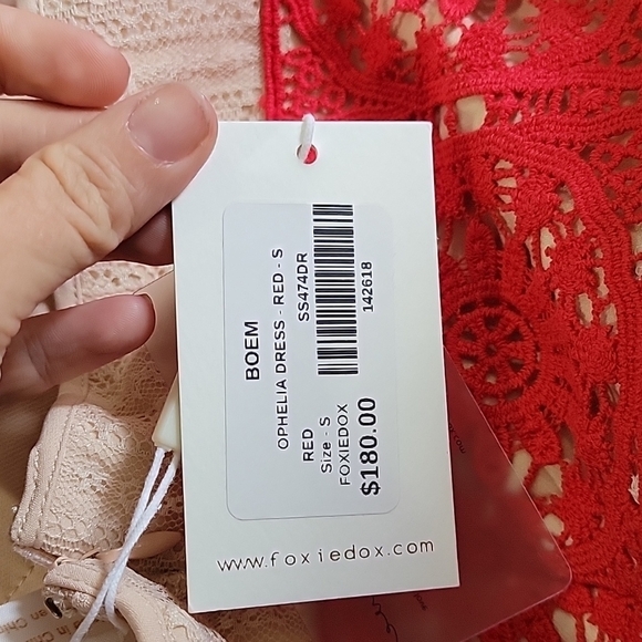 ANTHRO / FOXIEDOX Ophelia Two-Tone Lace Dress - Small - NWT - Picture 3 of 3